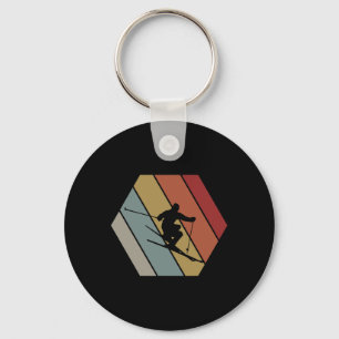 Porte-clés Skier Cadeau D'Hiver Rétro Vintage Pour Skieur 