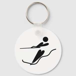 Porte-clés Skieur de l'eau - ski d'eau
