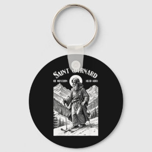 Porte-clés Skieur de ski Saint patron Bernard Hiver vintage S
