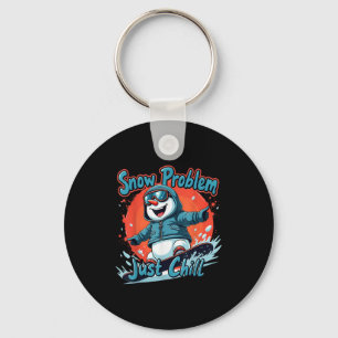 Porte-clés Skieur Et Snowboarding Drôle Skieur Snowboardeur B