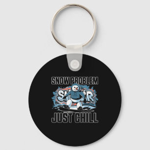 Porte-clés Skieur Et Snowboarding Drôle Skieur Snowboardeur B