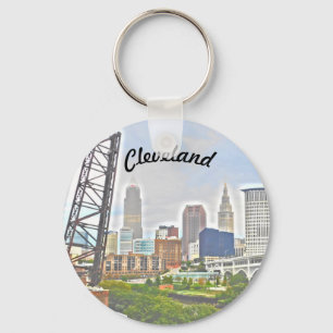 Porte-clés Skyline Cleveland