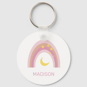 Porte-clés 'Sleepytime Rainbow', Girls Cute Boho Pink personn
