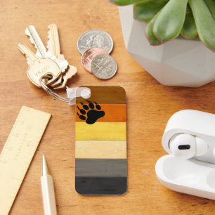 Porte-clés SlipperyJoe's Bear Pride drapeau de la texture du 