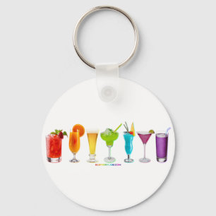 Porte-clés SlipperyJoe's Cheers boire de l'alcool cocktail or