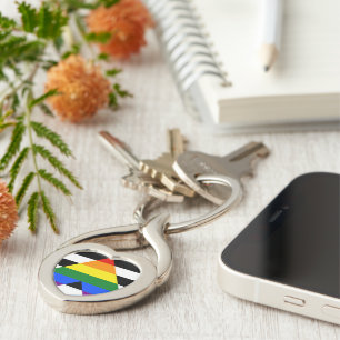 Porte-clés SlipperyJoe's Straight Ally Drapeau gay cadeaux LG