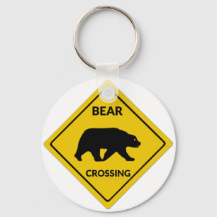 Porte-clés SlipperySignal de passage de l'ours de Joe silhoue