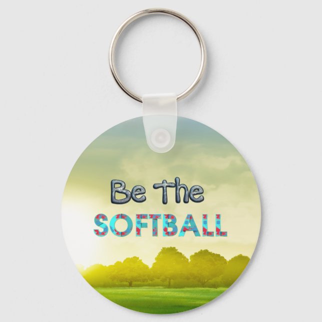 Porte-clés Slogan de softball TOP (Recto)