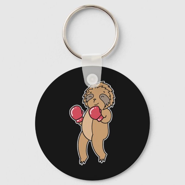 Porte-clés Sloth Boxing (Recto)
