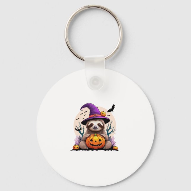 Porte-clés Sloth Casquette rose Halloween (Recto)