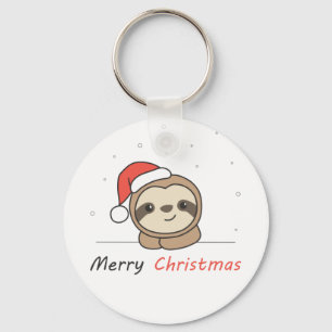 Porte-clés Sloth Noël Neige Hiver Animaux Fentes