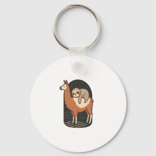Porte-clés Sloth Riding Llama