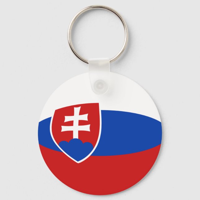 Porte-clés Slovaquie Porte - clé du drapeau Fisheye (Recto)