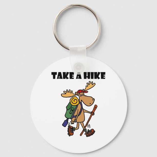 Porte-clés Smileteessports Funny Take A Hike Moose Hiking  (Recto)
