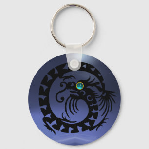 Porte-clés SNAKE DRAGON,black,blue aquamarine,topaz