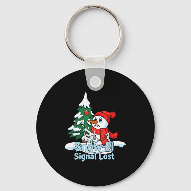 Porte-clés Snow-fi Signal Lost Funny Snowman Christmas Art  (Recto)