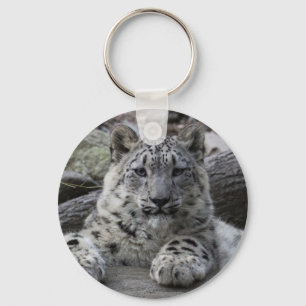 Porte-clés Snow Leopard Cub assis