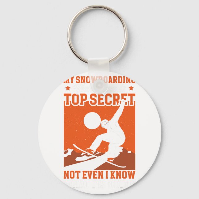 Porte-clés Snowboard drôle My Snowboard Technique (Recto)