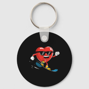 Porte-clés Snowboard Heart Snowboard Valentines Day Boys G