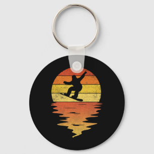 Porte-clés Snowboard Shirt Retro Sunset les années 70 Vintage