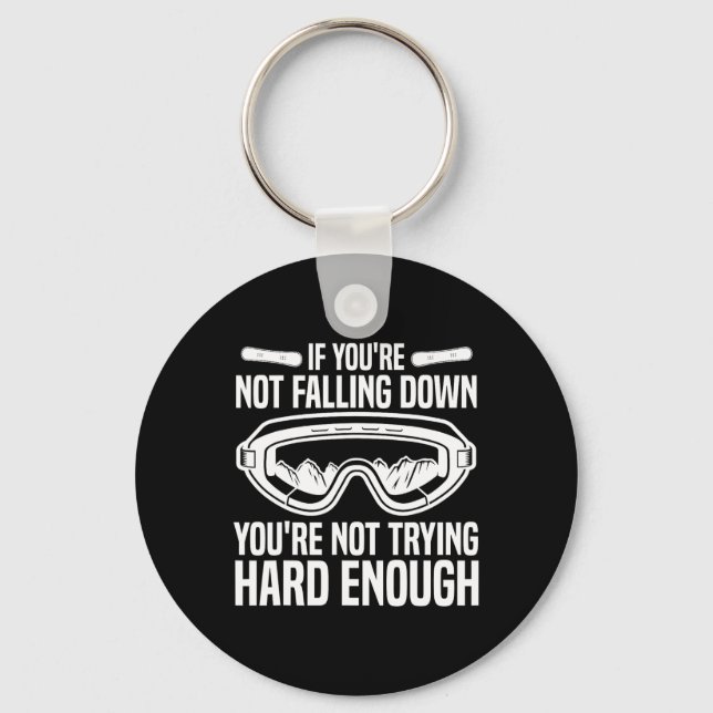 Porte-clés Snowboard Snowboard Si vous ne tombez pas (Recto)