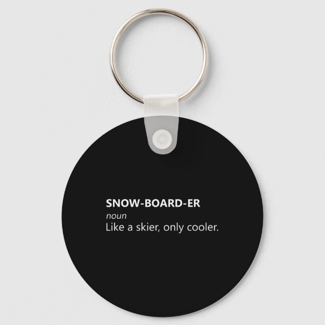 Porte-clés Snowboard Snowboard Tee Snowboarder Définition (Recto)