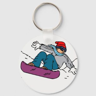 Porte-clés Snowboardeur cool cadeau snowboard l'amour hiv
