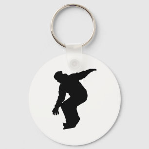 Porte-clés Snowboardeur Silhouette