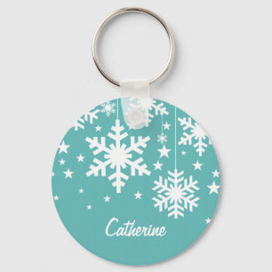Porte-clés Snowflakes et Stars Porte - clé, Aqua