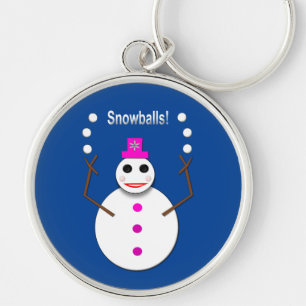 Porte-clés Snowlady de Noël Jongler boules de neige amusant