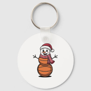 Porte-clés Snowman Basketball Noël Amateurs de sport