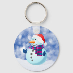 Porte-clés Snowman hiver Joyeux Noël neige