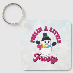 Porte-clés Snowman mignon avec Écharpe dans les couleurs du d