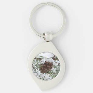Porte-clés Snowy Pine Cone I