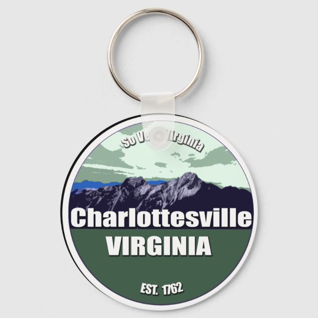 Porte-clés So Very Virginia Charlottesville (Recto)