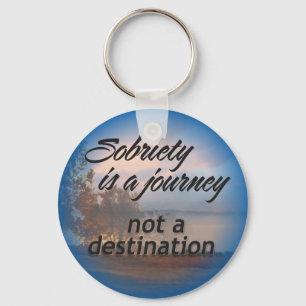 Porte-clés sobriety is a journey keychain 15