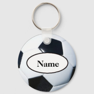 Porte-clés Soccer le ballon avec votre nom