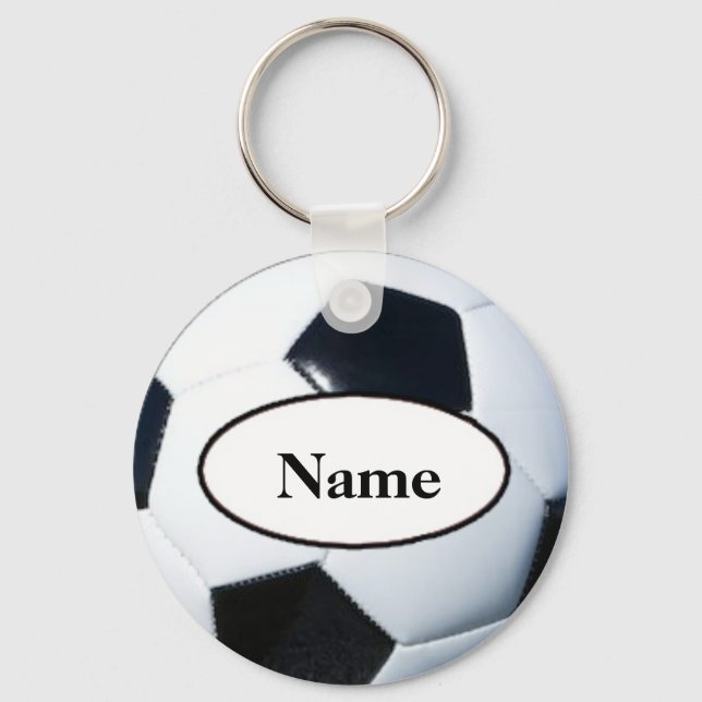 Porte-clés Soccer le ballon avec votre nom (Recto)