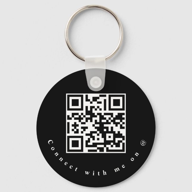 Porte-clés Social Media Business QR Code Porte - clé (Recto)