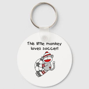 Porte-clés Sock Monkey Aime Le Football