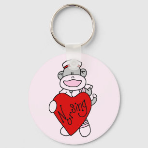 Porte-clés Sock Monkey I Love Nursing T-shirts et cadeaux