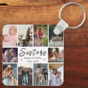 Porte-clés Sœurs pour toujours – Collier personnalisé avec 10