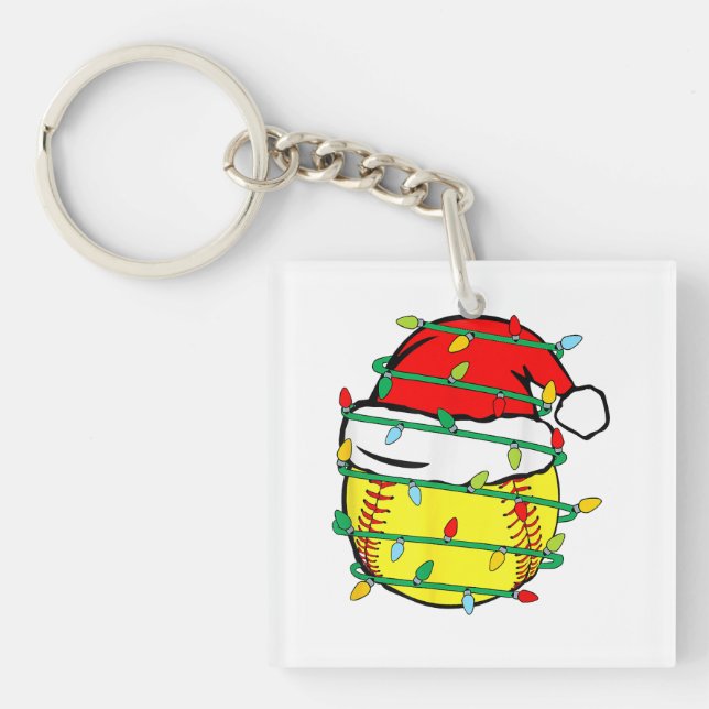 Porte-clés Softball de Noël  (Devant)