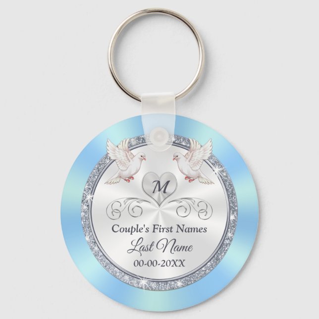 Porte-clés Soirée de mariage personnalisée à bas prix (Recto)