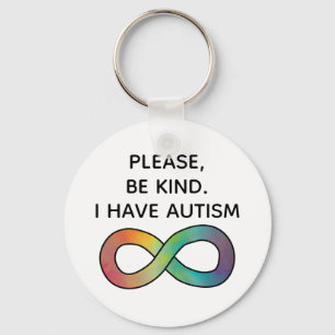 Porte-clés Sois gentil, j'ai l'autisme Neurodiversité
