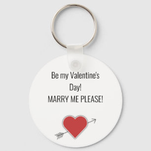 Porte-clés Sois ma Saint Valentin ! MARIE-MOI, S'IL TE PLAÎT