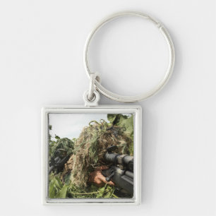 Porte-clés Soldats habillés dans des costumes de ghillie
