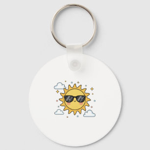 Porte-clés Soleil de Dessin Animé Souriant et Heureux - Solei