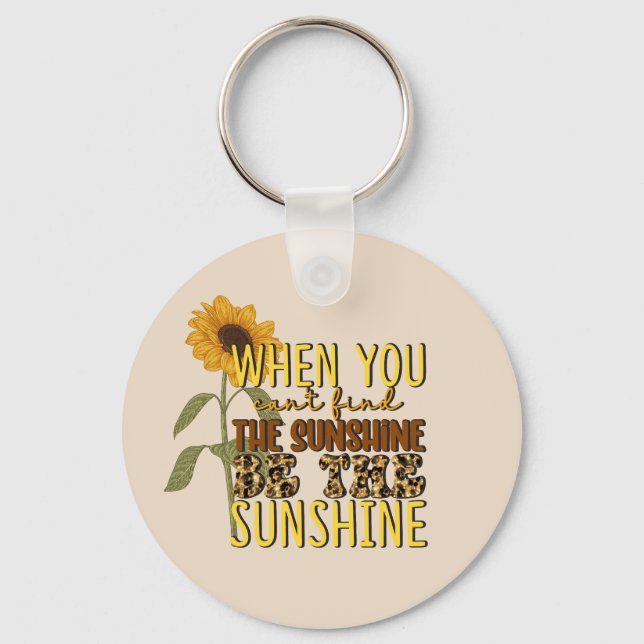 Porte-clés soleil de tournesol mignon mot art inspiration (Recto)