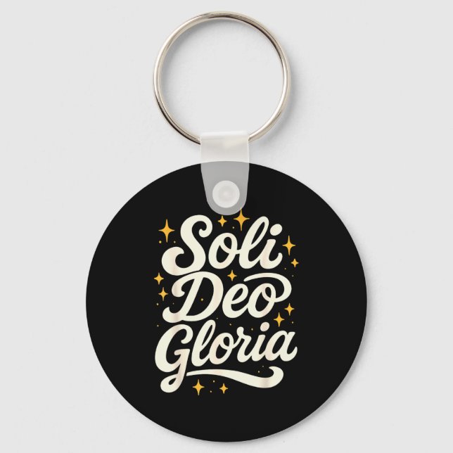 Porte-clés Soli Deo Gloria Reformed Christian Theology Design (Recto)
